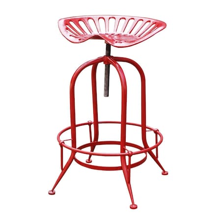 Jeco Metal Wire Counter Height Stool, Antique Red OF-BT004