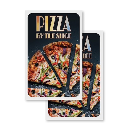 Signmission Pizza, Vinyl Decals Only 24 Inch x 36 Inch, Vinyl Decal, 2PK DSB-2436-2PACK-30415