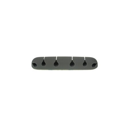 Cable Wholesale Silicone Desktop Cable Organizer w/ Adhesive backing, 6 Slot, Gray 30CM-10002