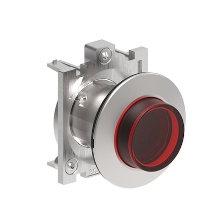 Lovato Illum.P.B. Flat Ext. Metal Momentary Red LPFBL204