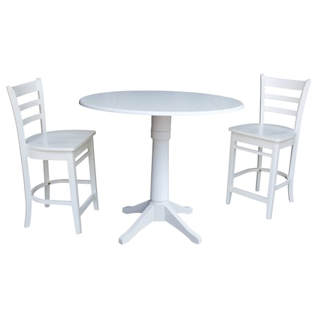 Whitewood Industries Extension Dining Tables, 45 in L, 38 in H, Parawood K08-42DPT-27-S6172-2
