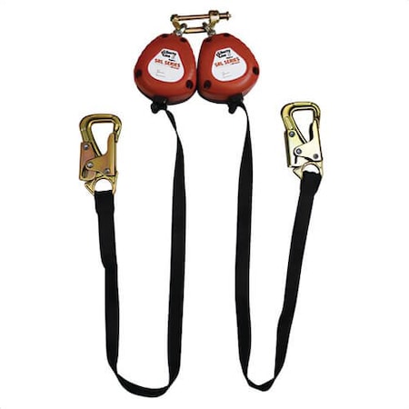 Liberty Line 8 ft Dual Tie-Back Self Retracting Lifeline with Connector for Fall Protection FAL28021