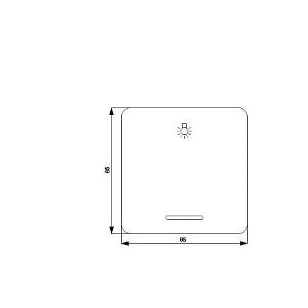 Siemens DELTA profil, titanium white Rocker switch with window with symbol light 5TG7806