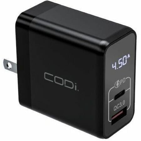 Codi 30W Dual Port Wall Charger, USB-C & USB-A Outputs A01104