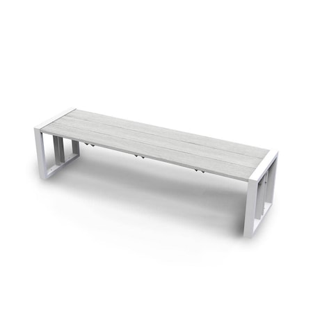 Newtechwood Garden Bench (Smoke White Seat) 60.62" US-15-BN-SW-KIT