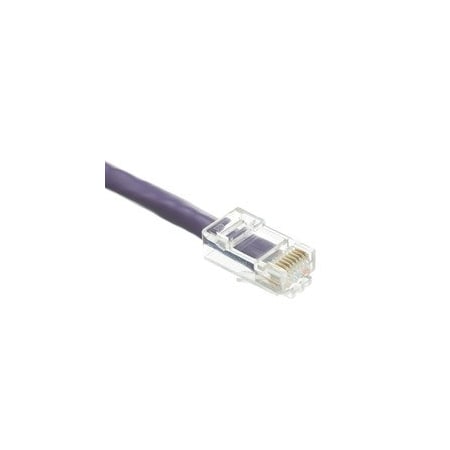 Cable Wholesale Cat6 Purple Copper Ethernet Patch Cable, Bootless, POE Compliant, 1 foot 10X8-14101