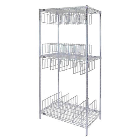 Quantum Storage Systems 24x36x74 STENCIL STORAGE RACK W/22 DIVIDERS WR74-2436C-22D