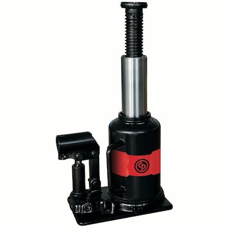 Chicago Pneumatic Bottle Jack, 12 ton Lifting, 7.1 in H Min, 10.8 in H Max, 6.89 in W x 4.72 in D Base 8941181120