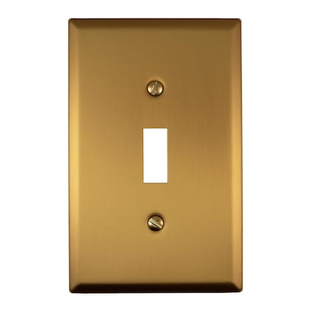Amerelle Oxford Brushed Gold 1 gang Steel Toggle Wall Plate 173T-BG