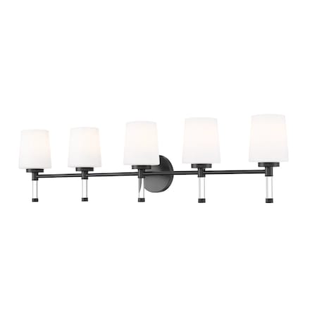 Z-Lite Henri Matte Black 5 Light Vanity 7700-5V-MB
