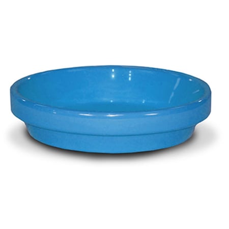 Balcony Beyond 7.75 x 1.75 in. Powder Coated Ceramic Saucer, Robins Egg Blue, 10PK BA1628810