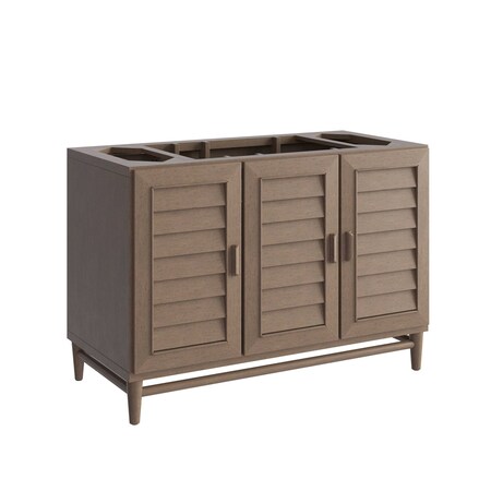 James Martin Vanities Vanity, without top, Whitewashed Walnut, 47.9 in W x 23.5 in D, 620-V48-M-WW