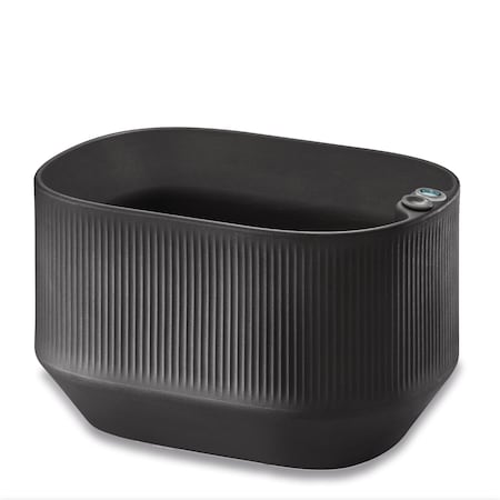 Crescent Garden TruDrop Modular Self-Watering Mini Trough Planter - Indoor/Outdoor - Black, 20"x14"x12"H A613094