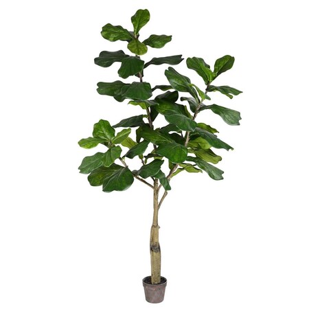 Vickerman 6 ft. Potted Fiddle Tree 65-Leaves TB180272