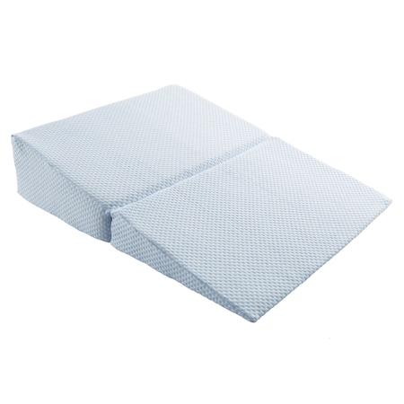 Lavish Home Folding Wedge Pillow Memory Foam Pillow with Bamboo Fiber Cover for Better Sleep, Blue 82-TEX1021