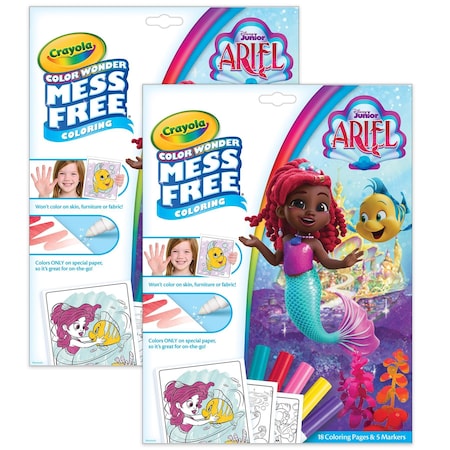 Crayola Color Wonder Mess-Free Coloring, Foldalope, Ariel, 2PK 75-7015