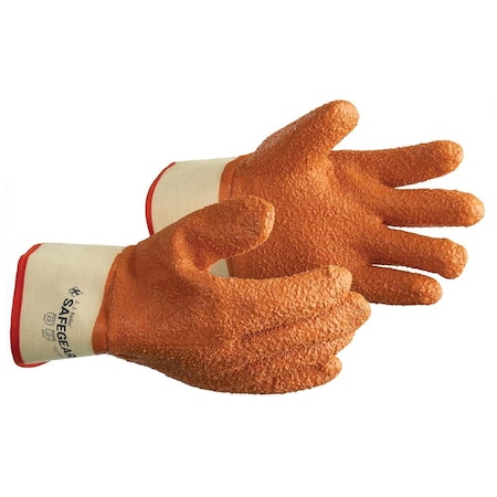 J. J. Keller & Associates SAFEGEAR PVC Orange Cut-Resistant Vinyl Work Gloves L - EN388 71969