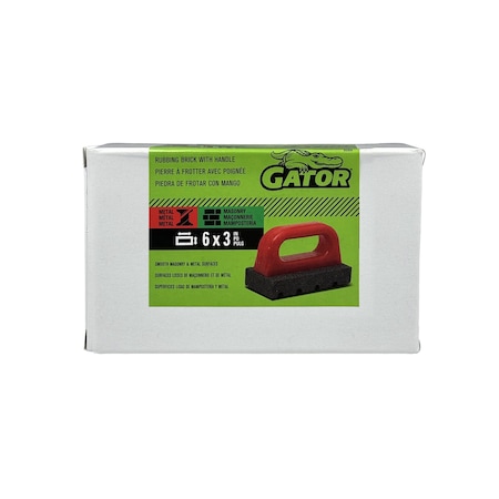 Gator Finishing 6 x 3 in. Abrasive Rubbing Brick With Handle 6069