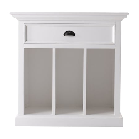 Homeroots 31" White Solid and Manufactured Wood Nightstand 397621