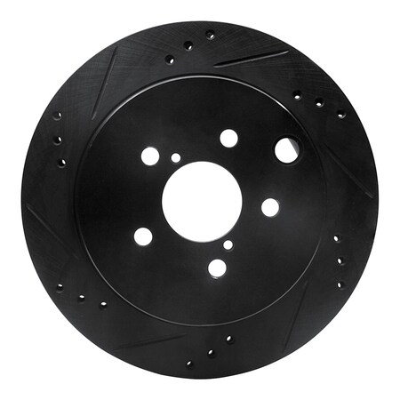 Dynamic Friction Co DFC Brake Rotor - Drilled and Slotted - Black 633-13027L