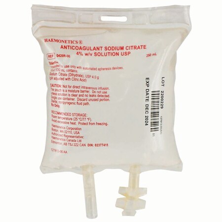 Jorgensen Laboratories Sodium Citrate 4% 250mL Lot J0521