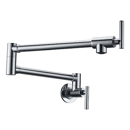 Anzzi Braccia 24" Wall Mounted Pot Filler in Polished Chrome KF-AZ258CH