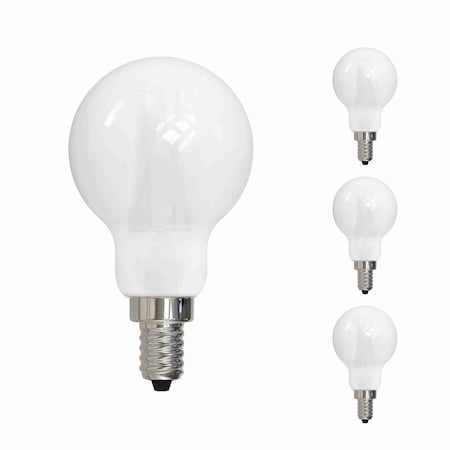 Bulbrite LED Filament, 4 Watt Dimmable A15 Light Bulb, Milky Glass Finish, E12 Base, 3000K, 400 Lumens, 4PK 862056