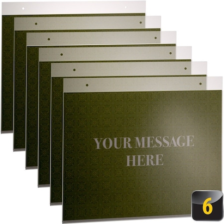 Officemate Horizontal Sign Holder, 11in W x 8.5in Height, 11in Holding W x 8.50in Holding Height, 6PK 23061