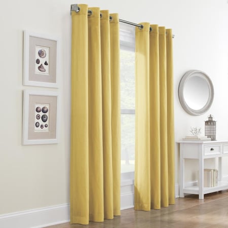 Habitat 52 x 63 in. Harmony Grommet Curtain Panel Window Dressing, Yellow 71712-109-52-63-201