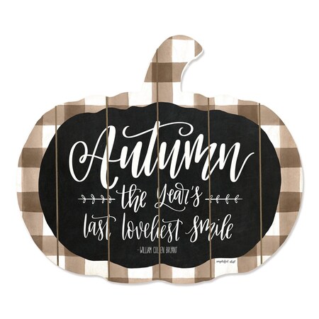 Homeroots Autumn The Years Last Loveliest Smile Pumpkin Shape Wall Art 416059