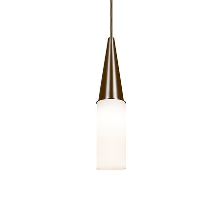 Besa Lighting Besa Metro 12 Pendant, Opal Matte, Bronze Finish, 1x 60W MAX E26 Base 1JT-METRO12-BR