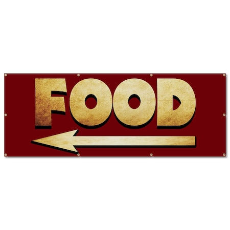 Signmission Food, 36 Inch, Banner B-96-30376
