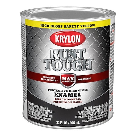 Krylon Alkyd Coating, Paint, Safety Yellow K09713008