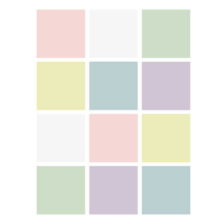 Flipside 3" x 3" Pastel Assorted Dry Erase Stickables w/ Dry Erase Marker - 4 Packs of 12 Sheets 96633