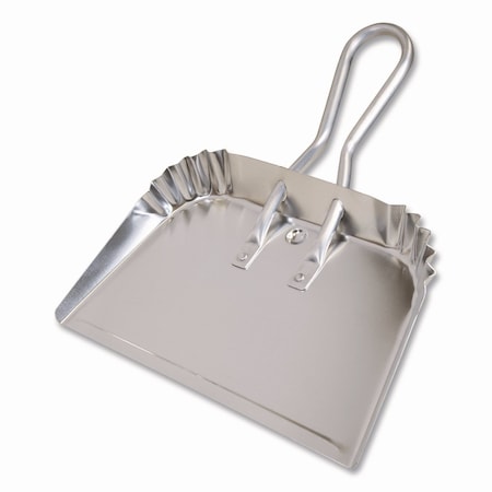 Quickie Bulldozer Dust Pan, 17" Wide, Aluminum Handle, Silver 428