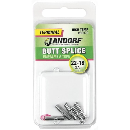 Jandorf Butt Splice Connector, 22 to 18 AWG Wire 60929