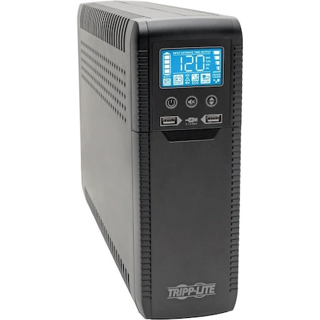 Eaton Tripp Lite Series Line Interactive UPS with USB and 10 Outlets - 120V, 1300VA, 720W, 50/60 Hz, ECO1300LCD