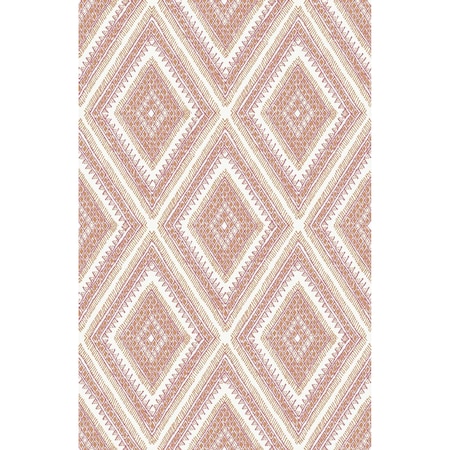 A-Street Prints Zaya Orange Tribal Diamonds Wallpaper 2969-26015