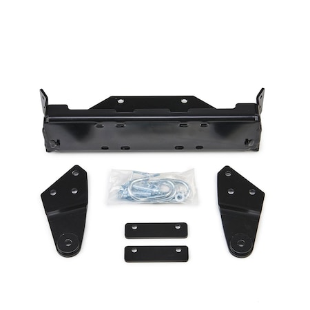 Warn Snow Plow Front Mounting Kit with Bracket and Hardware Black 86142