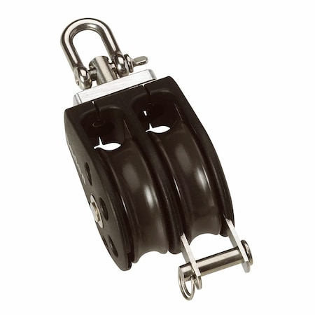 Barton Marine Barton Size 1 30mm Plain Bearing Pulley Block Double Swivel & Becket N01231