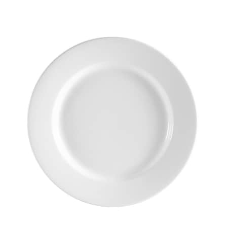 Cac Foodservice CAC China Clinton Rolled Edge 20-Inch Super White Porcelain Plate, Box of 2, 2PK RCN-28