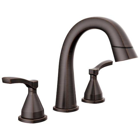 Delta Stryke Two Handle Widespread Pull Down Bathroom Faucet In Venetian Bronze 35775-RBPD-DST