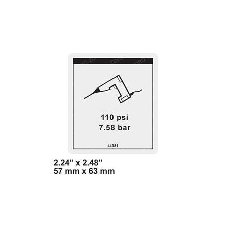 Genie REPLACEMENT DECAL, AIR TO PLATFORM 110 PSI 44981