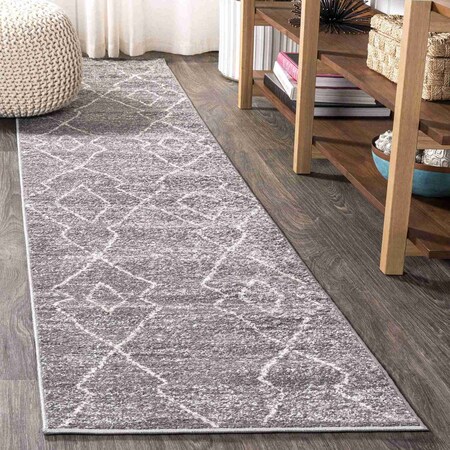 Jonathan Y Alia Moroccan Beni Souk Gray/Cream 2 ft. x 8 ft. Runner Rug MOH202B-28