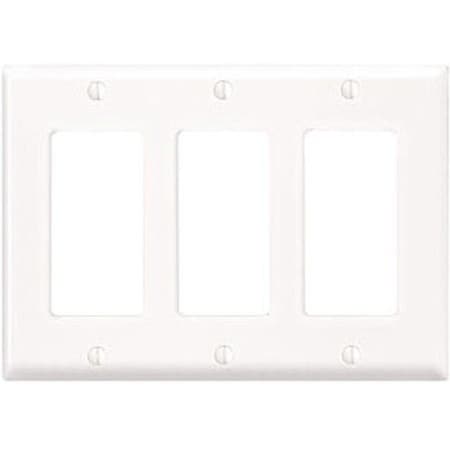 Decora Wallplate 3G Wht 80411-00W