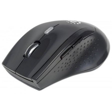 Manhattan CURVE WIRELESS OPT MOUSE USB 1600 DPI BLK 179386