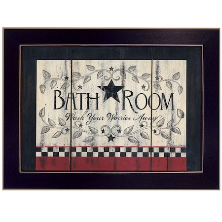 Homeroots Bathroom 5 Black Framed Print Bathroom Wall Art 405152