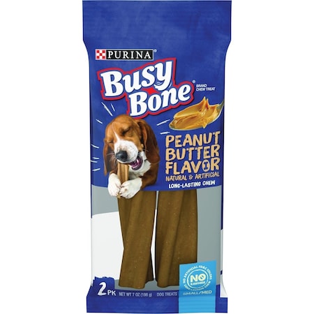 Purina Busy Bone Small & Medium Dog Peanut Butter Flavor Dental Dog Treat, 2PK 381921