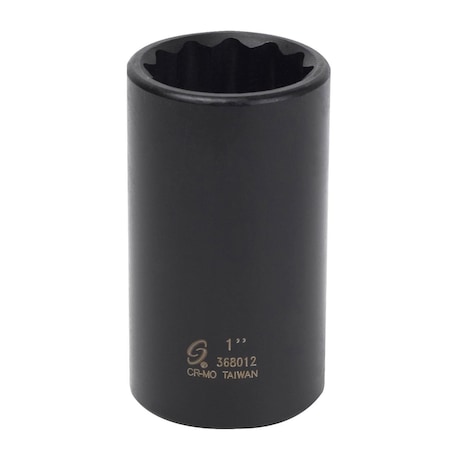Sunex 3/8 in Drive 1 in 12-Point Deep Impact Socket 368012