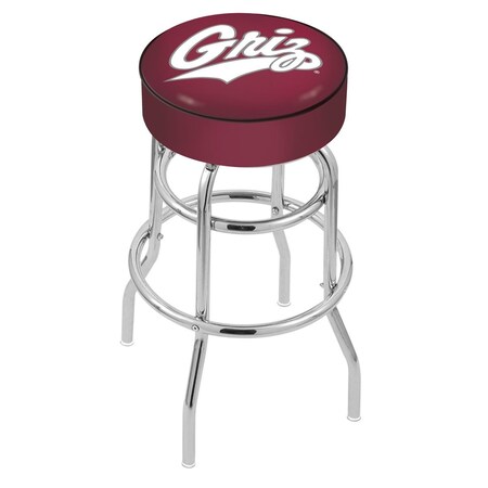 Holland Bar Stool Co 25" 4" Montana Cushion Seat, Double-Ring Chrome Swivel Bar Stool L7C125MontUn